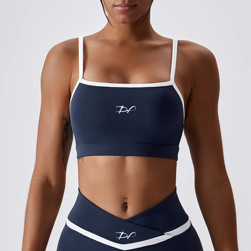 DRPfit for HER White Strap Top-Navy