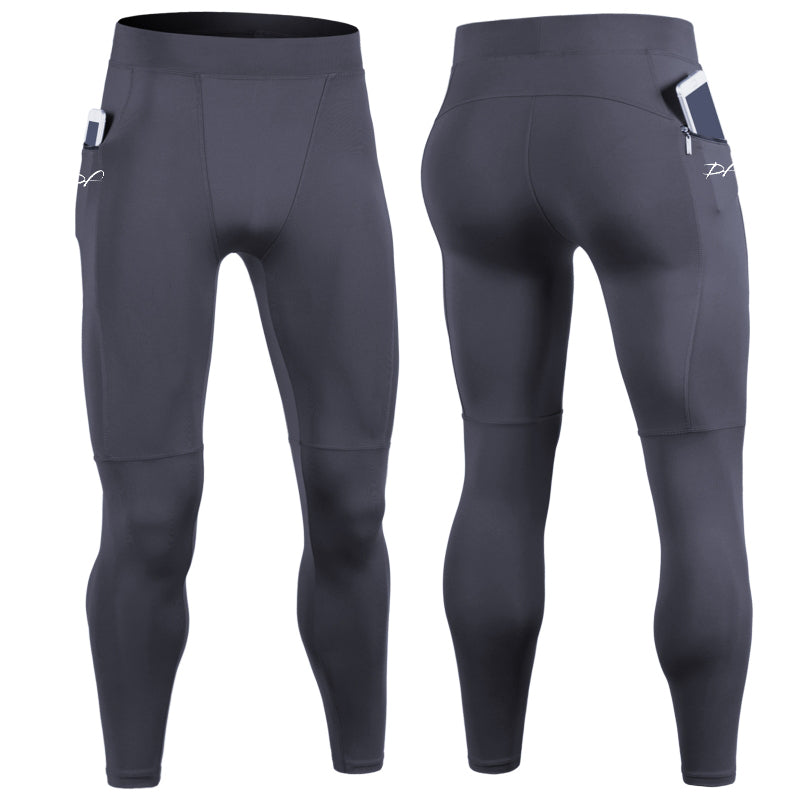 DRPfit for HIM Compression Tights w/pocket-Gray