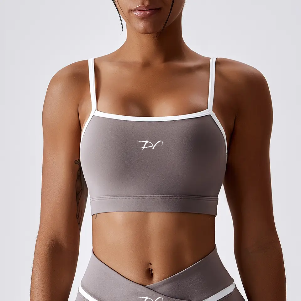 DRPfit for HER White Strap Top-Gray