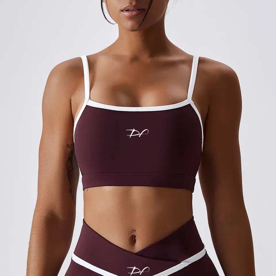 DRPfit for HER White Strap Top-Wine