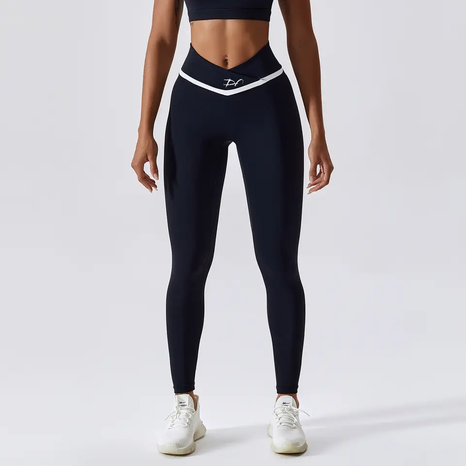 DRPfit for HER Yoga Pant w/white strip-Black