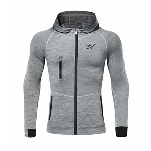 DRPfit for HIM Fitted Jacket with Hoodie-Gray
