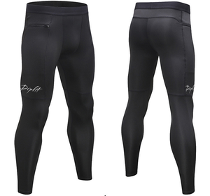 DRPfit for HIM Fitness Compression Tights w/pocket-Black