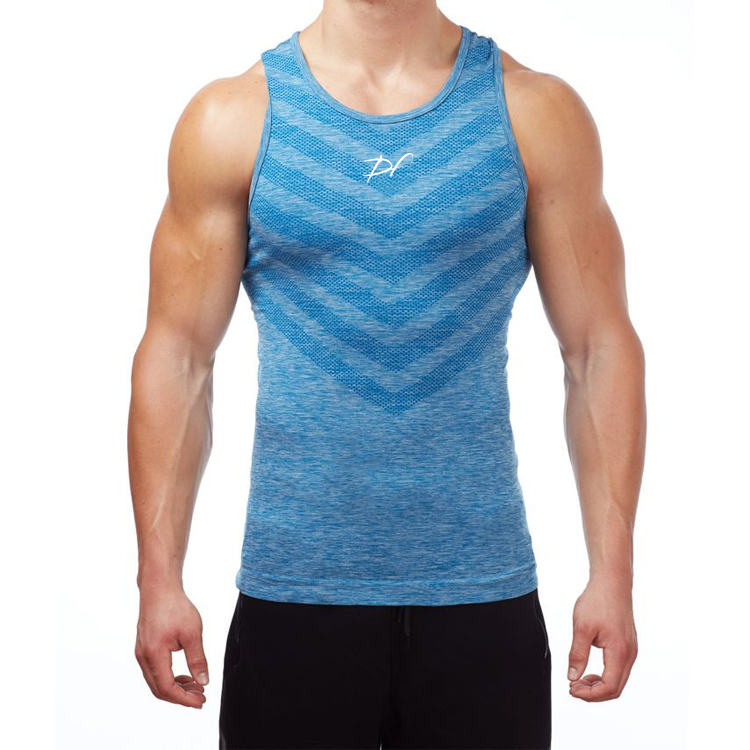 DRPfit for HIM Fitted Tank Top-Blue