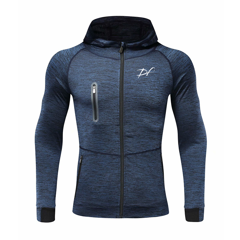 DRPfit for HIM Fitted Jacket with Hoodie-Navy w/white logo