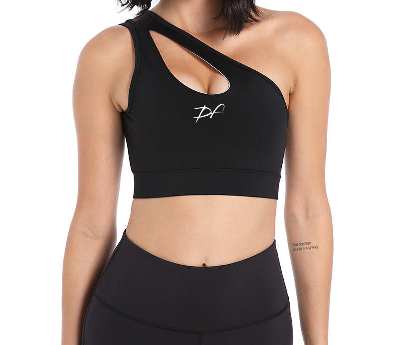 DRPfit for HER One Shoulder Bra-Black